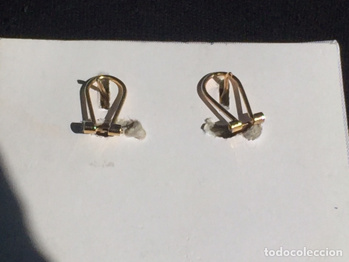 Joyeria: Pendientes antiguos de plata de ley con ba&ntilde;o de oro - Foto 2