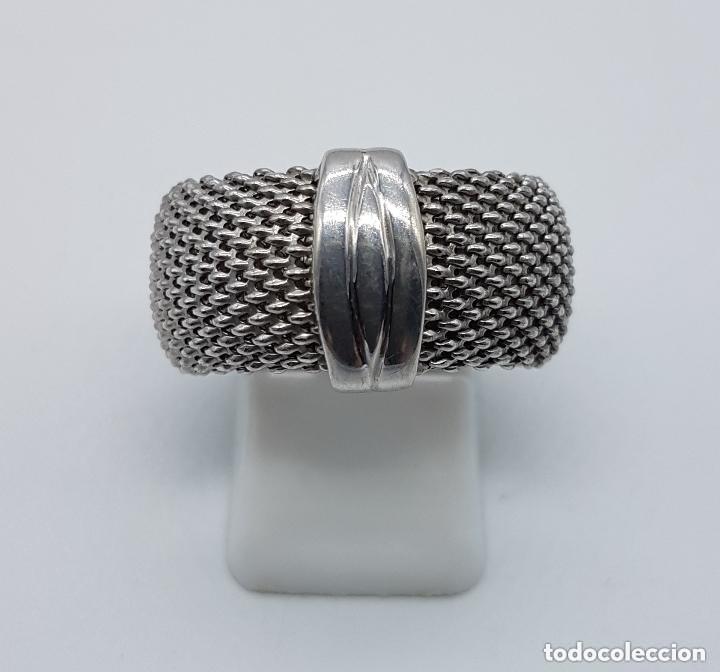 Joyeria: Anillo en plata de ley contrastada de estilo Tous flexible. - Foto 4