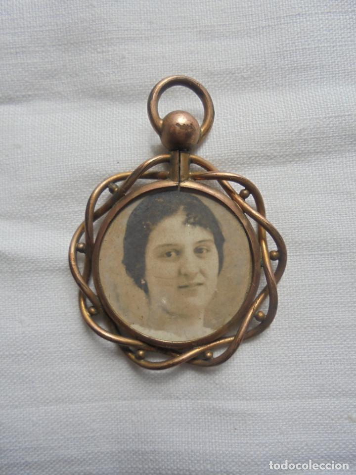 Joyeria: Colgante antiguo con retrato se&ntilde;ora - Foto 1