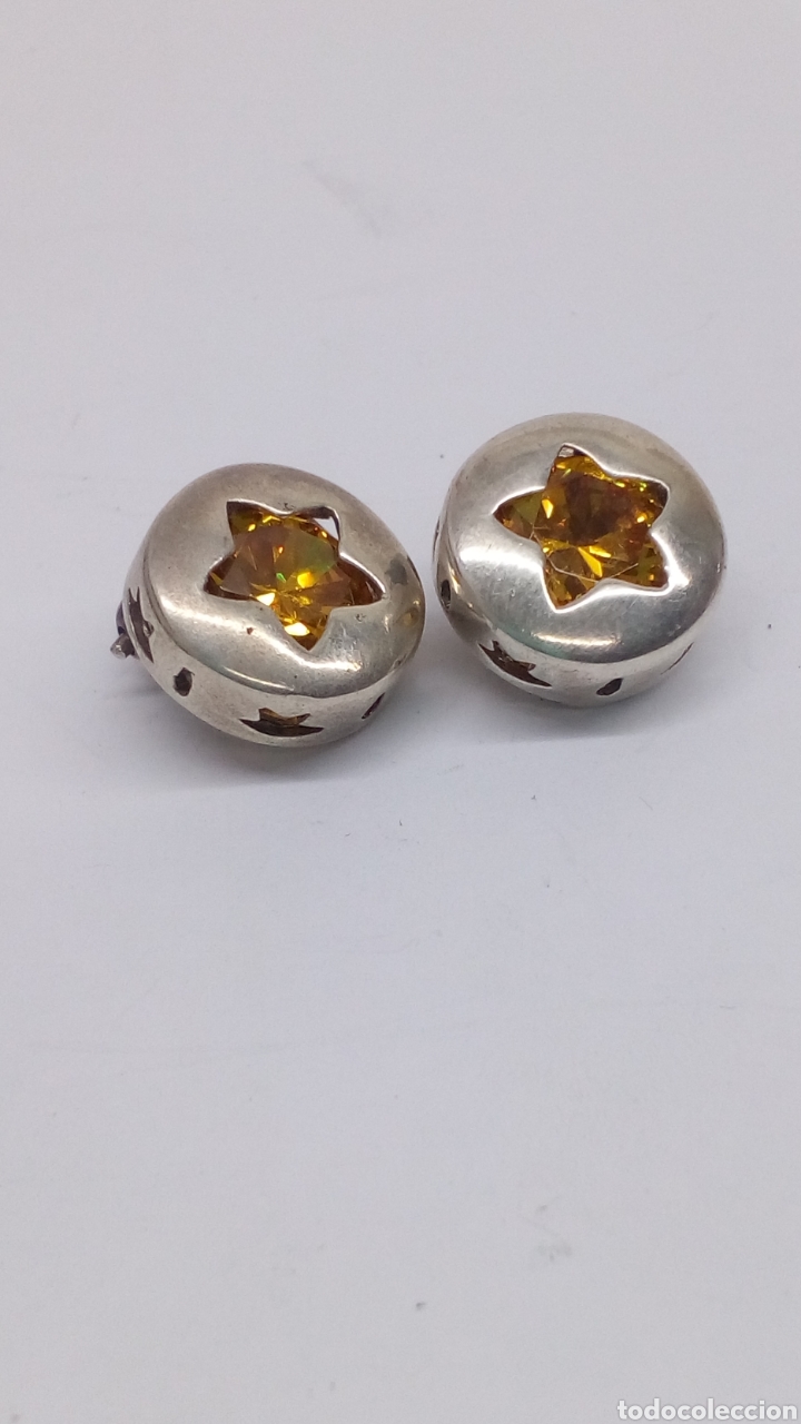 Joyeria: Pendientes de plata Y CITRINO CENTRAL /P46 - Foto 1