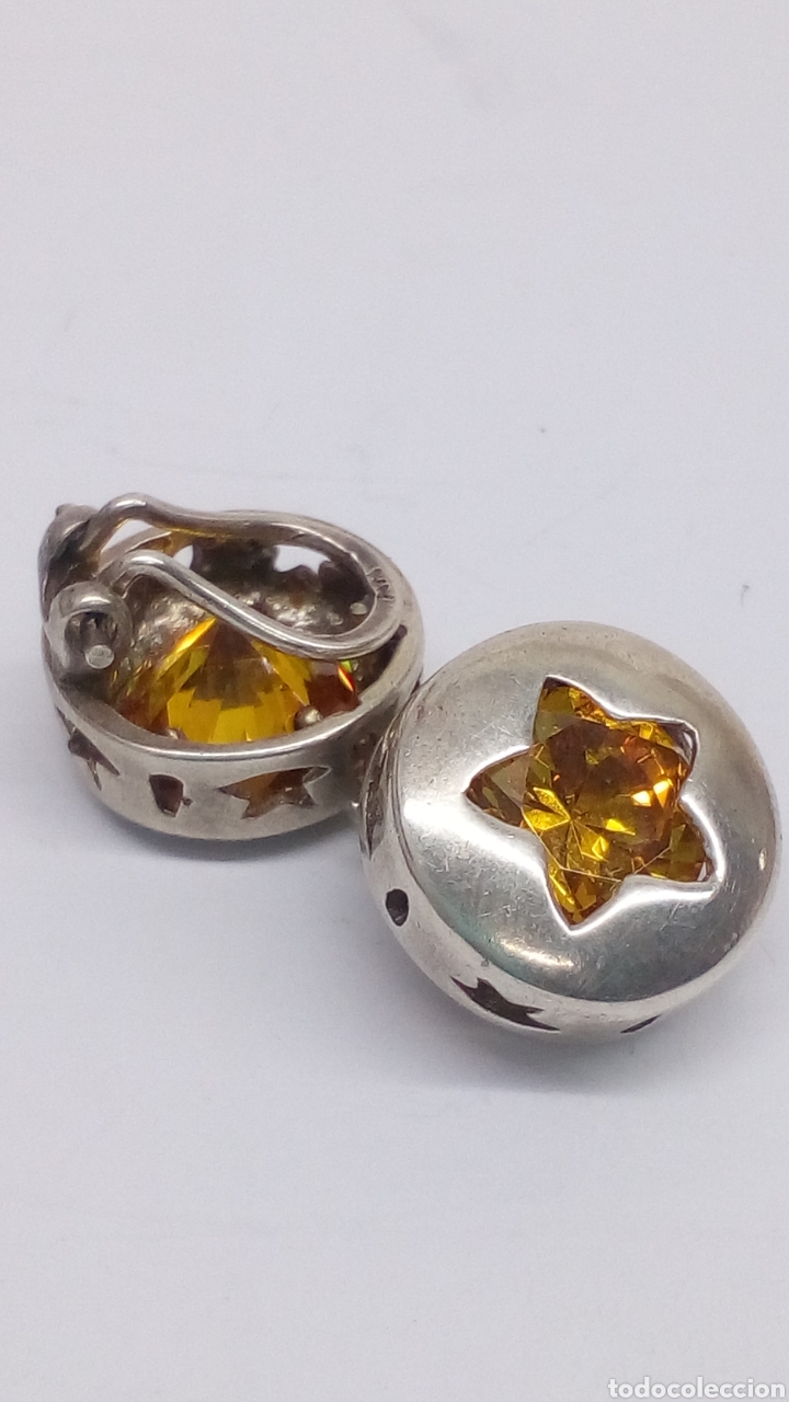 Joyeria: Pendientes de plata Y CITRINO CENTRAL /P46 - Foto 2