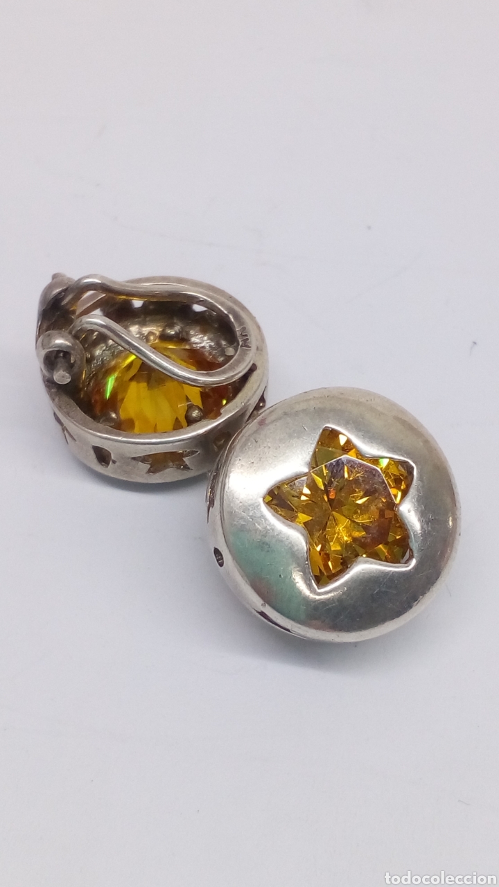 Joyeria: Pendientes de plata Y CITRINO CENTRAL /P46 - Foto 3