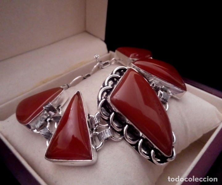 Joyeria: PULSERA - BRAZALETE CON CARNEOLAS - 42 GRAMOS. - Foto 2