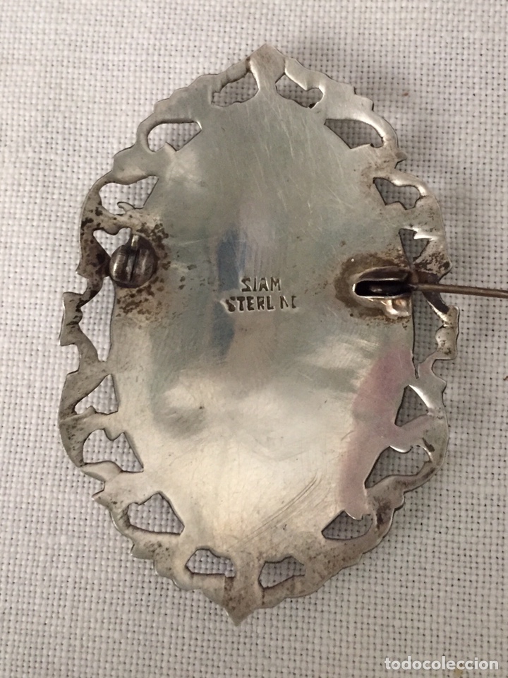 Joyeria: Broche vintage de plata y esmalte - Foto 5