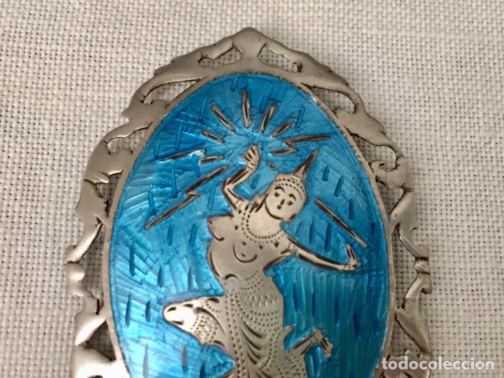 Joyeria: Broche vintage de plata y esmalte - Foto 4