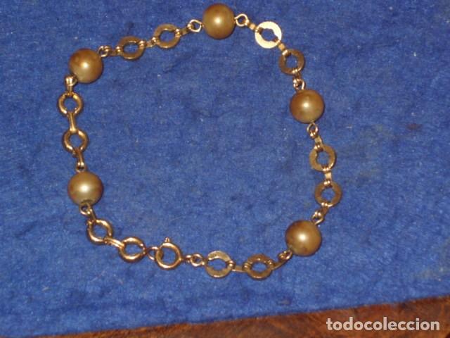 Joyeria: PULSERA CHAPADA CON PERLAS.CON CONTRASTE. - Foto 1