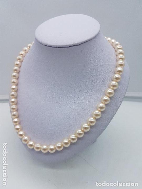 Joyeria: Precioso collar de perlas con cierre de ba&ntilde;o de oro. - Foto 2