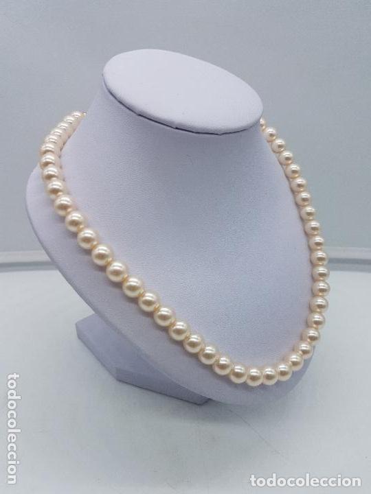 Joyeria: Precioso collar de perlas con cierre de ba&ntilde;o de oro. - Foto 3
