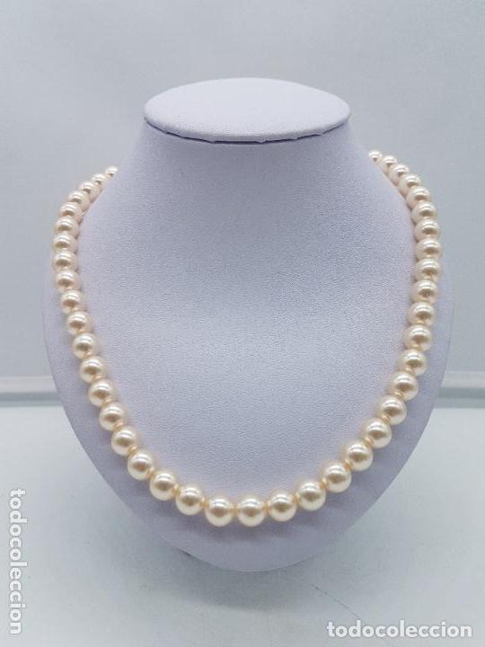Joyeria: Precioso collar de perlas con cierre de ba&ntilde;o de oro. - Foto 4
