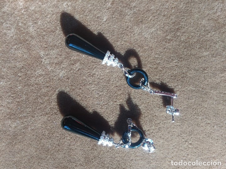 Joyeria: PENDIENTES DE PLATA CON &Oacute;NIX. - Foto 2