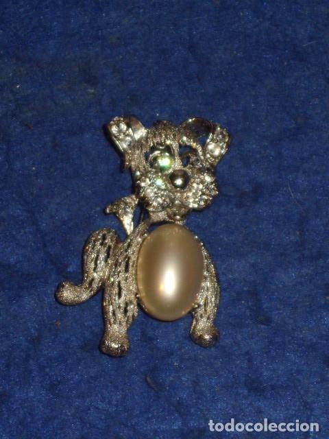Joyeria: BROCHE RODIADO PERRO CON PERLA.VINTAGE. - Foto 6