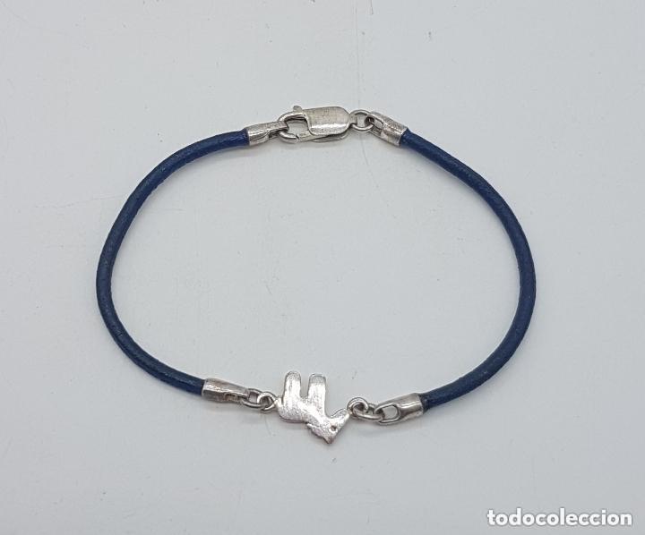 Joyeria: Original antigua pulsera en plata de ley con caballito. - Foto 4