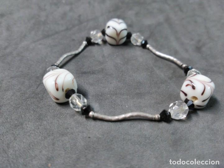 Joyeria: PULSERA DE PLATA Y CRISTALES BLANCO/NEGRO - Foto 1