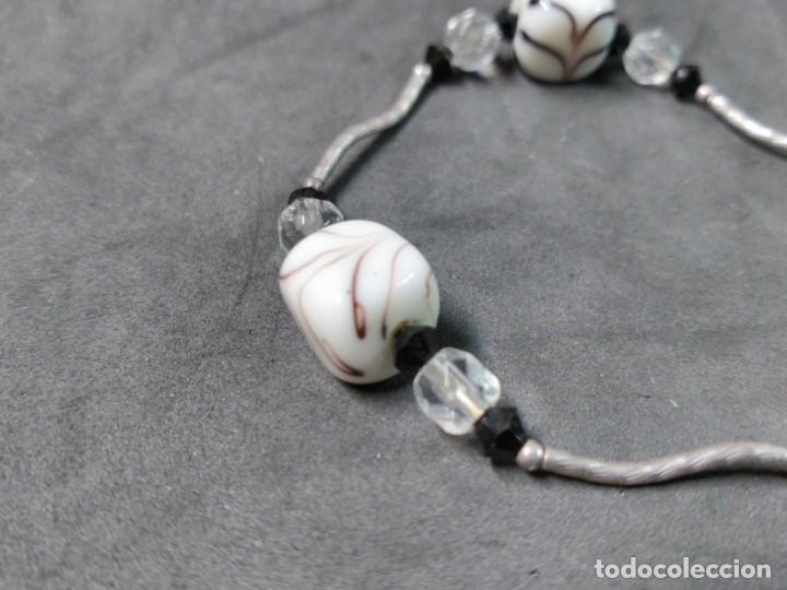 Joyeria: PULSERA DE PLATA Y CRISTALES BLANCO/NEGRO - Foto 3