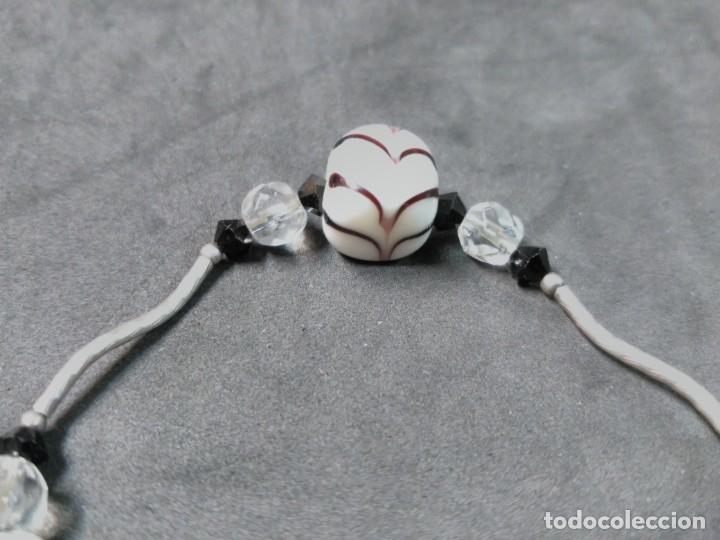Joyeria: PULSERA DE PLATA Y CRISTALES BLANCO/NEGRO - Foto 4