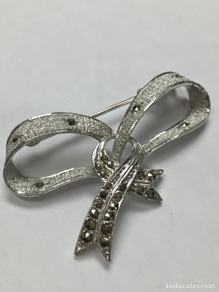 Joyeria: Broche de plata y marquesitas rodiado /B65 - Foto 3