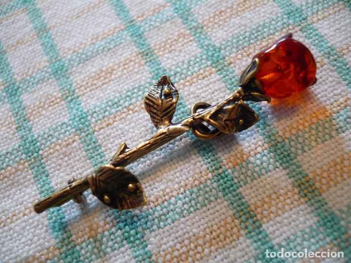 Joyeria: &Aacute;MBAR DEL B&Aacute;LTICO. BROCHE ROSA. - Foto 1