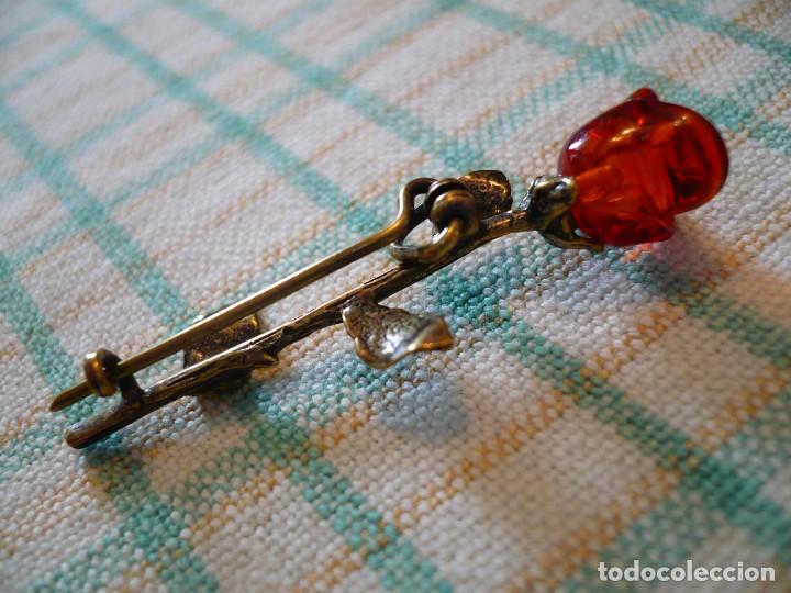 Joyeria: &Aacute;MBAR DEL B&Aacute;LTICO. BROCHE ROSA. - Foto 3