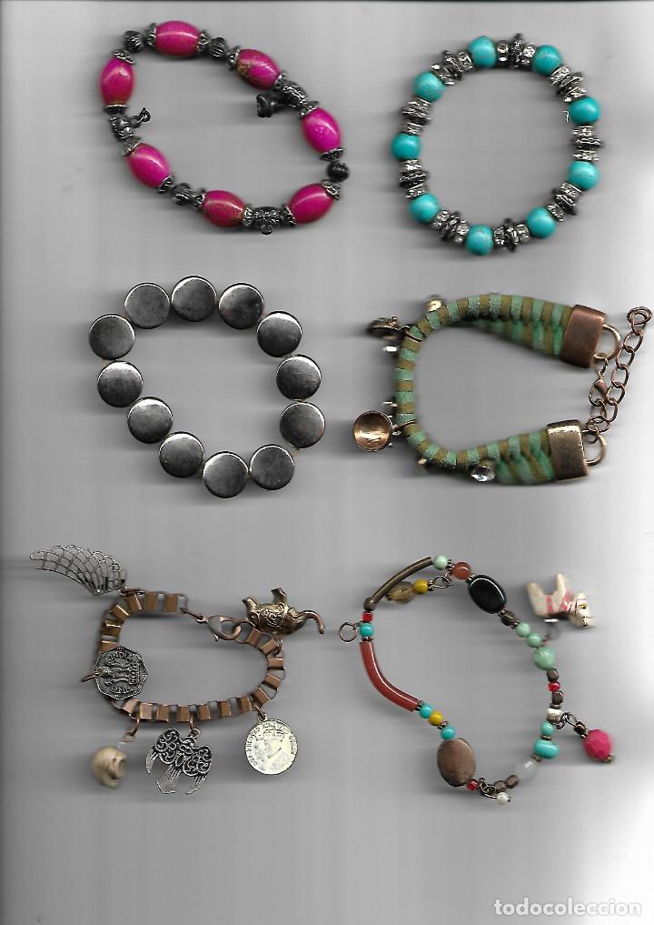 Joyeria: COLECCION DE 6 PULSERAS ANTIGUAS DISTINTOS TIPOS - Foto 1