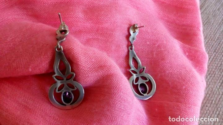 Joyeria: Pendientes de plata, amatista y marcasitas - Foto 6