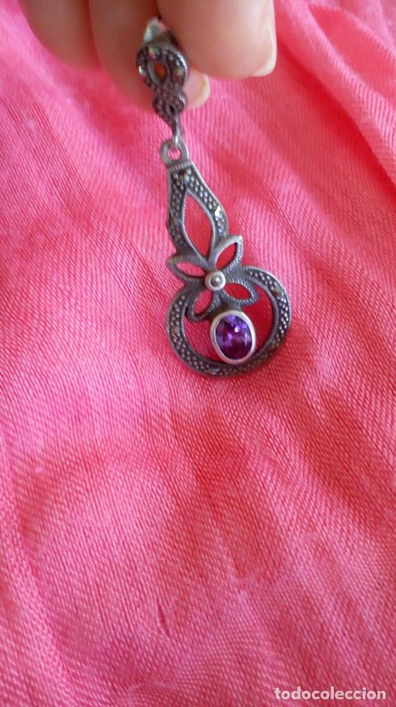 Joyeria: Pendientes de plata, amatista y marcasitas - Foto 10