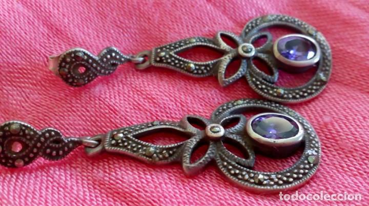 Joyeria: Pendientes de plata, amatista y marcasitas - Foto 13