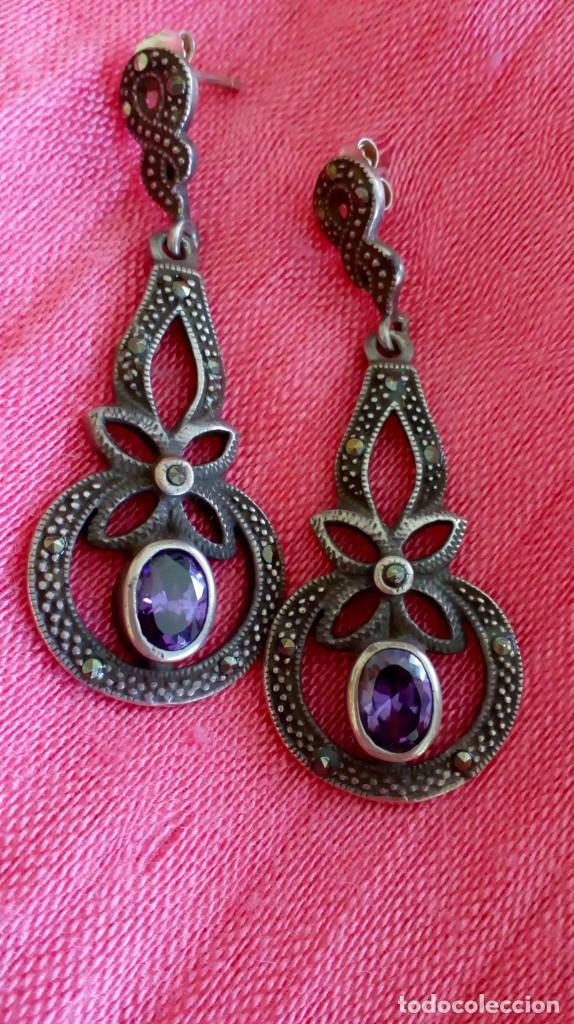 Joyeria: Pendientes de plata, amatista y marcasitas - Foto 14