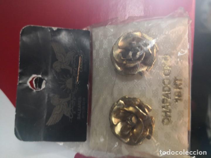 Joyeria: Pendientes vintage chapado oro a&ntilde;os 80