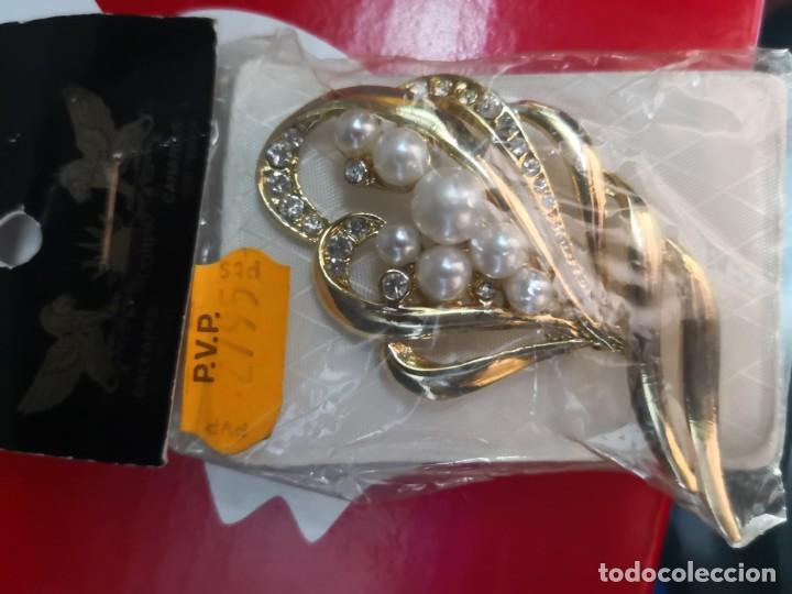 Joyeria: Broche vintage chapado oro a&ntilde;os 80