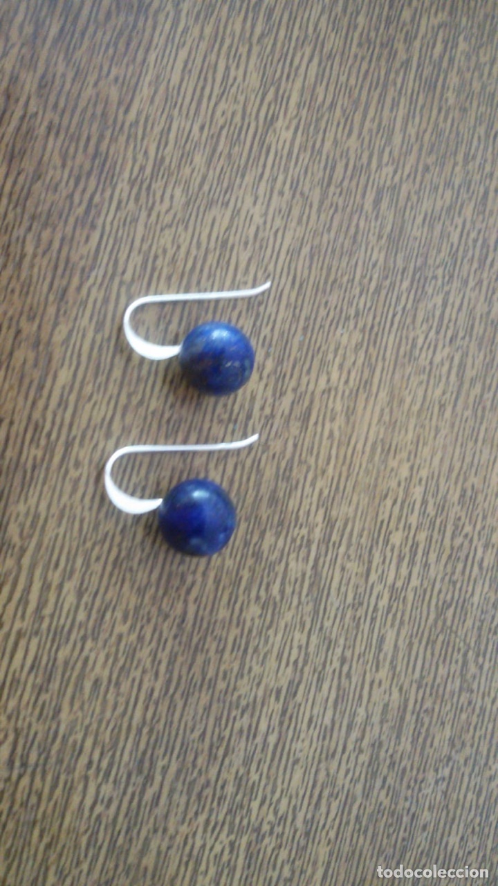 Joyeria: Pendientes de lapislazuli y plata 925