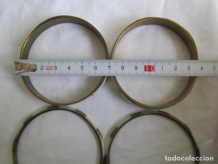Joyeria: 4 pulseras de lat&oacute;n y n&aacute;car madreperla - Foto 4