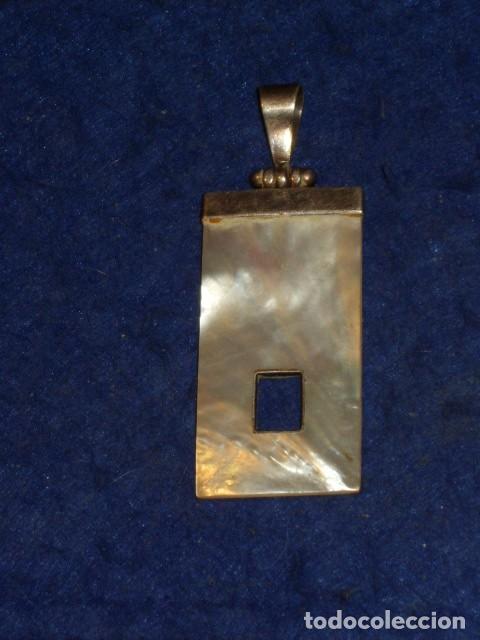 Joyeria: COLGANTE DE NACAR Y PLATA.VINTAGE. - Foto 5
