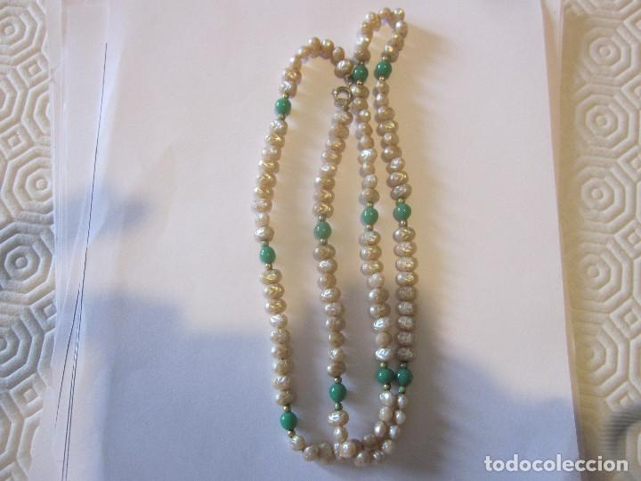 Joyeria: COLLAR DE PERLAS CULTIVADAS Y JADE - Foto 2