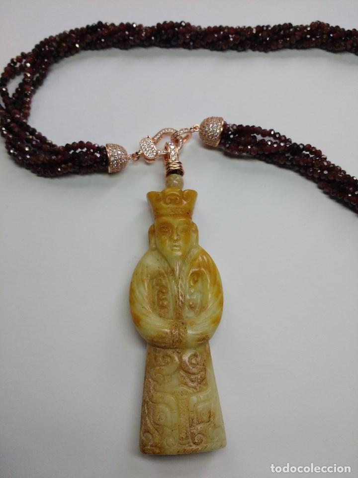Joyeria: COLLAR DE GRANATES NATURALES Y JADE. - Foto 2
