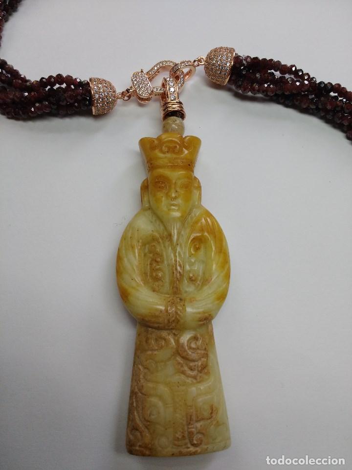 Joyeria: COLLAR DE GRANATES NATURALES Y JADE. - Foto 3