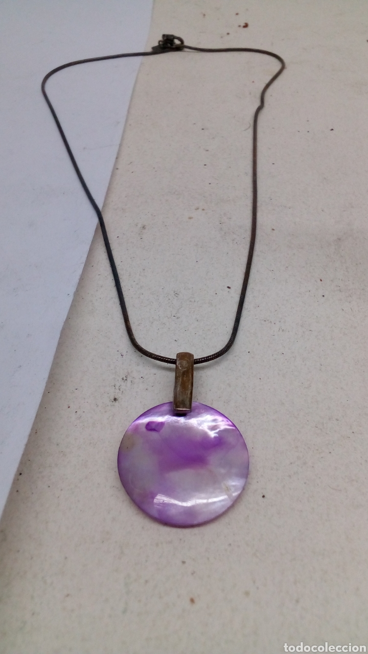 Joyeria: Gargantilla con colgante de nacar y plata - Foto 2