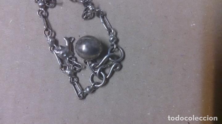 Joyeria: Tobillera con diges plata 925 antigua - Foto 2