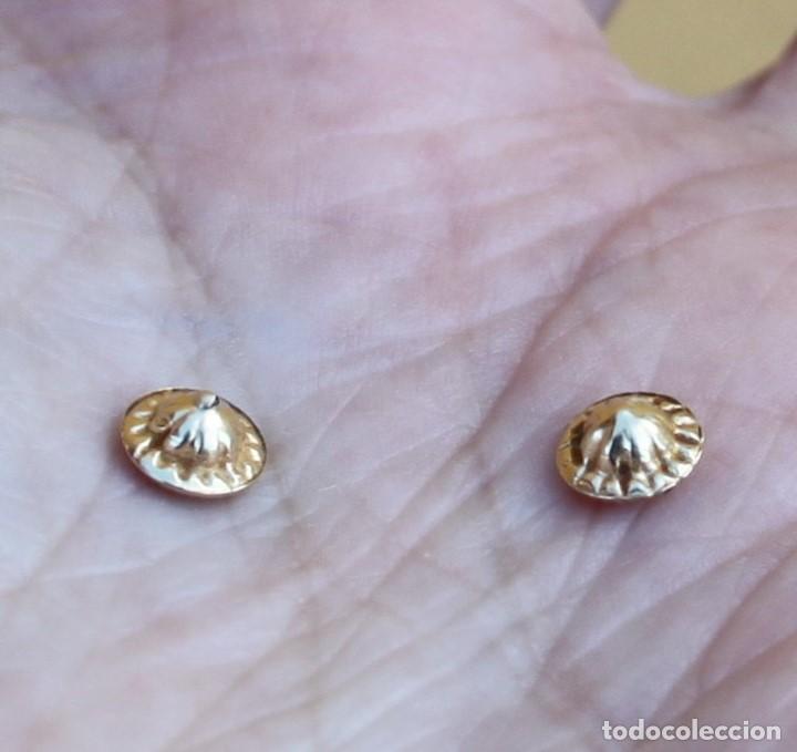Joyeria: Par de roscas de oro de 18 kilates para pendientes - Foto 1