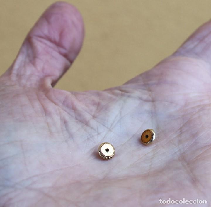 Joyeria: Par de roscas de oro de 18 kilates para pendientes - Foto 2
