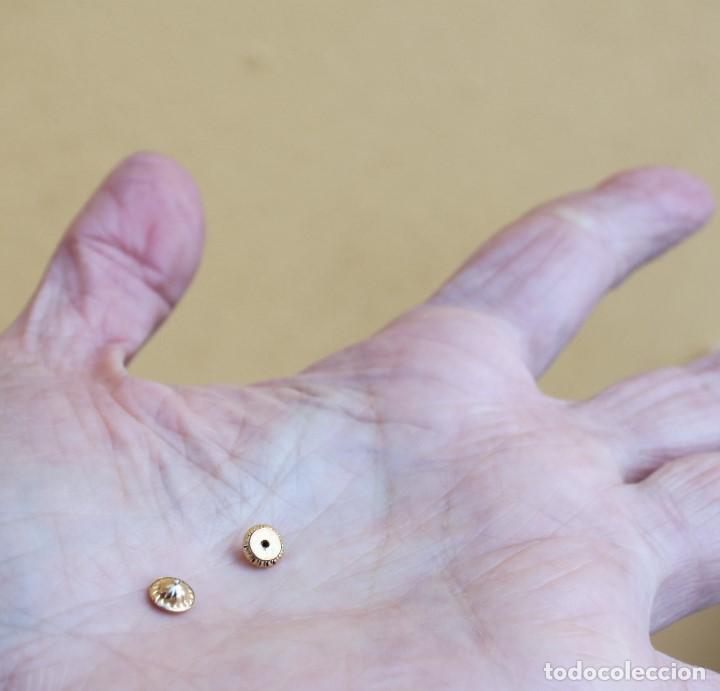 Joyeria: Par de roscas de oro de 18 kilates para pendientes - Foto 4
