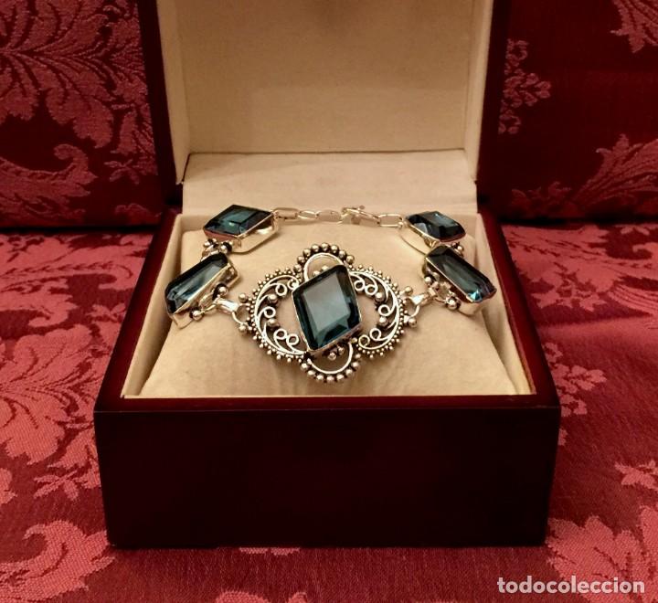 Joyeria: PULSERA CON TOPACIOS TALLADOS - 30 GRAMOS. - Foto 4