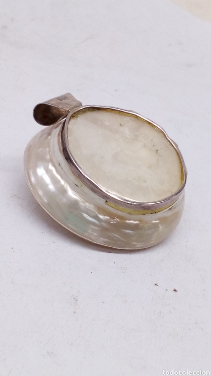 Joyeria: Colgante de plata con nacar/C41 - Foto 2
