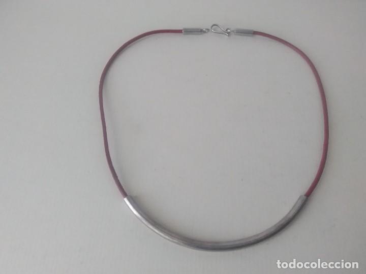 Joyeria: Gargantilla de cuero y plata 925 - Foto 1
