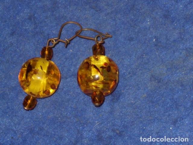 Joyeria: ANTIGUOS PENDIENTES DE AMBAR. - Foto 2