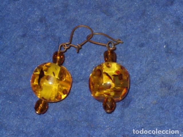 Joyeria: ANTIGUOS PENDIENTES DE AMBAR. - Foto 3