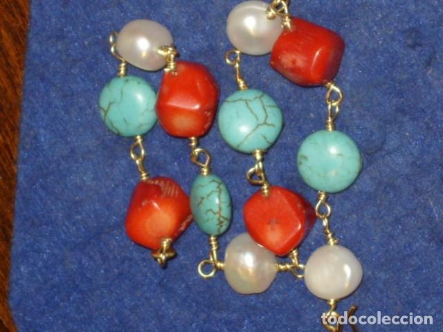 Joyeria: PULSERA DE CORAL,PERLAS Y TURQUESA. - Foto 3