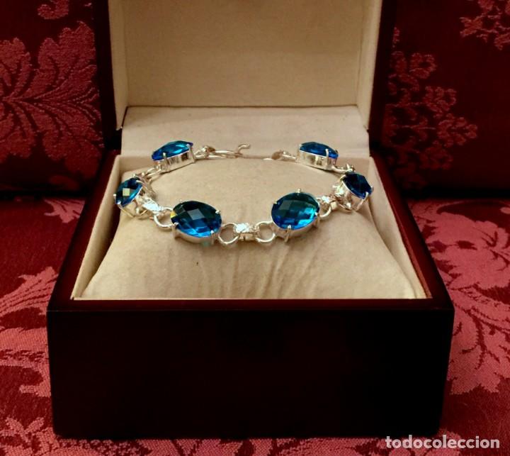 Joyeria: PULSERA CON TOPACIOS TALLADOS - 19 GRAMOS. - Foto 1