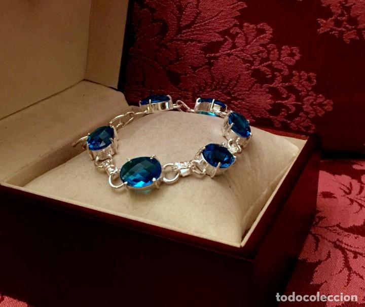 Joyeria: PULSERA CON TOPACIOS TALLADOS - 19 GRAMOS. - Foto 2