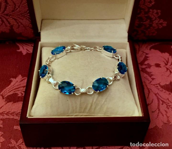 Joyeria: PULSERA CON TOPACIOS TALLADOS - 19 GRAMOS. - Foto 4