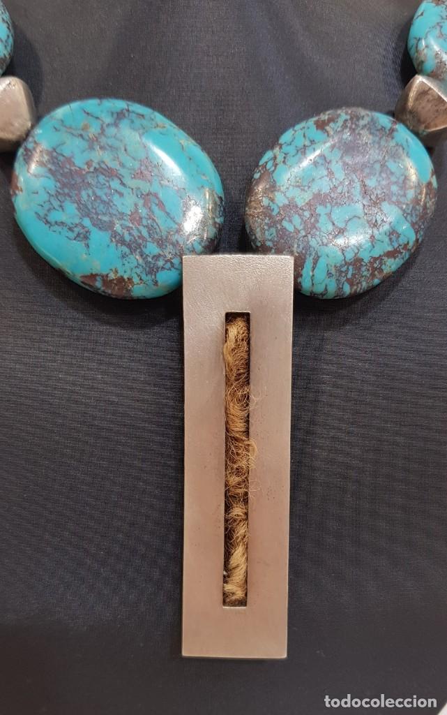 Joyeria: Gargantilla de plata con turquesas - Foto 6